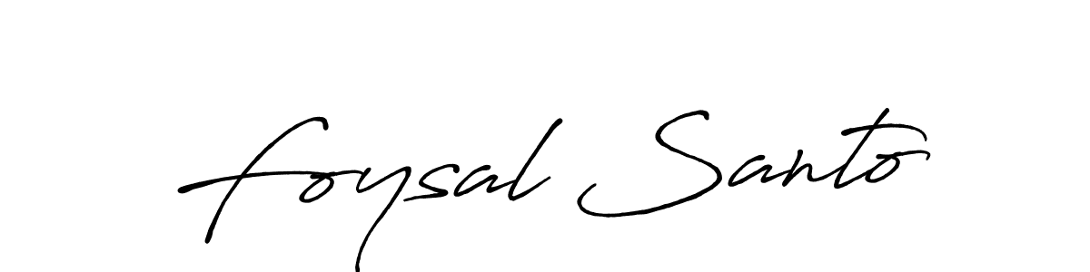 Also we have Foysal Santo name is the best signature style. Create professional handwritten signature collection using Antro_Vectra_Bolder autograph style. Foysal Santo signature style 7 images and pictures png