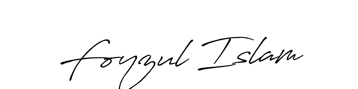 Make a beautiful signature design for name Foyzul Islam. With this signature (Antro_Vectra_Bolder) style, you can create a handwritten signature for free. Foyzul Islam signature style 7 images and pictures png