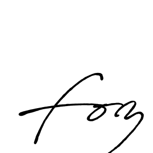 Use a signature maker to create a handwritten signature online. With this signature software, you can design (Antro_Vectra_Bolder) your own signature for name Foz. Foz signature style 7 images and pictures png