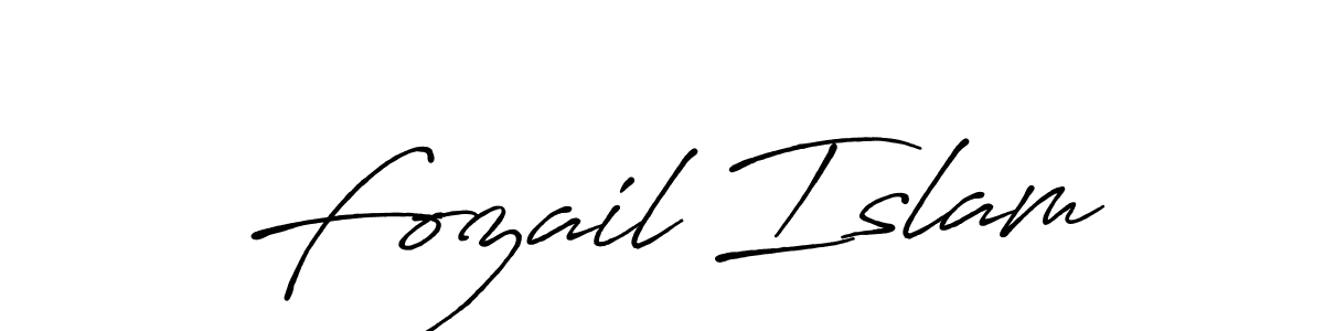 How to make Fozail Islam signature? Antro_Vectra_Bolder is a professional autograph style. Create handwritten signature for Fozail Islam name. Fozail Islam signature style 7 images and pictures png