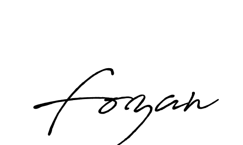 Make a beautiful signature design for name Fozan. With this signature (Antro_Vectra_Bolder) style, you can create a handwritten signature for free. Fozan signature style 7 images and pictures png