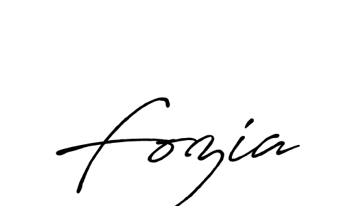 Make a beautiful signature design for name Fozia. With this signature (Antro_Vectra_Bolder) style, you can create a handwritten signature for free. Fozia signature style 7 images and pictures png