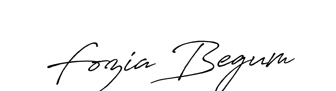 Design your own signature with our free online signature maker. With this signature software, you can create a handwritten (Antro_Vectra_Bolder) signature for name Fozia Begum. Fozia Begum signature style 7 images and pictures png