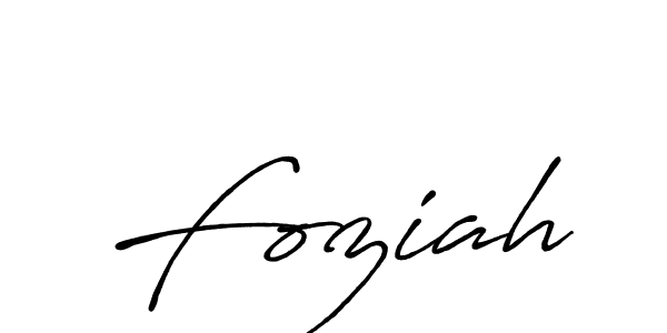 Make a beautiful signature design for name Foziah. With this signature (Antro_Vectra_Bolder) style, you can create a handwritten signature for free. Foziah signature style 7 images and pictures png