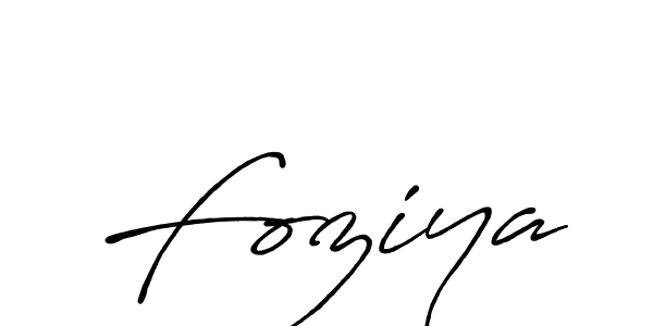 Create a beautiful signature design for name Foziya. With this signature (Antro_Vectra_Bolder) fonts, you can make a handwritten signature for free. Foziya signature style 7 images and pictures png