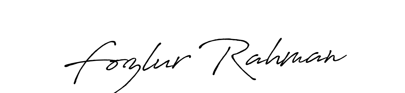 Fozlur Rahman stylish signature style. Best Handwritten Sign (Antro_Vectra_Bolder) for my name. Handwritten Signature Collection Ideas for my name Fozlur Rahman. Fozlur Rahman signature style 7 images and pictures png