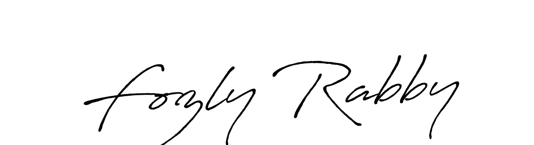 Create a beautiful signature design for name Fozly Rabby. With this signature (Antro_Vectra_Bolder) fonts, you can make a handwritten signature for free. Fozly Rabby signature style 7 images and pictures png