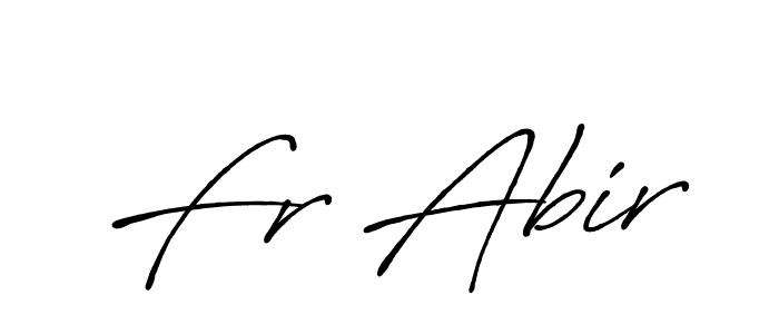 Use a signature maker to create a handwritten signature online. With this signature software, you can design (Antro_Vectra_Bolder) your own signature for name Fr Abir. Fr Abir signature style 7 images and pictures png