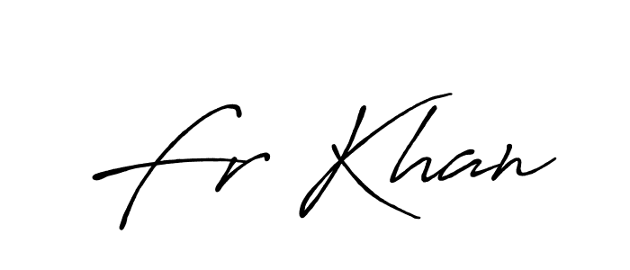 Design your own signature with our free online signature maker. With this signature software, you can create a handwritten (Antro_Vectra_Bolder) signature for name Fr Khan. Fr Khan signature style 7 images and pictures png