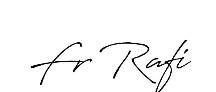 Use a signature maker to create a handwritten signature online. With this signature software, you can design (Antro_Vectra_Bolder) your own signature for name Fr Rafi. Fr Rafi signature style 7 images and pictures png