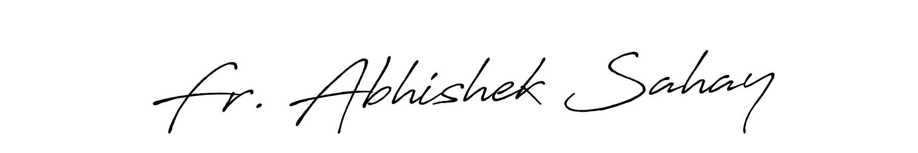 How to make Fr. Abhishek Sahay name signature. Use Antro_Vectra_Bolder style for creating short signs online. This is the latest handwritten sign. Fr. Abhishek Sahay signature style 7 images and pictures png