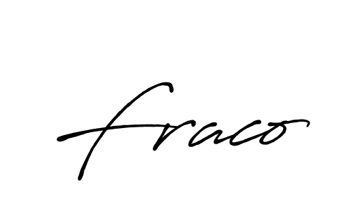 Use a signature maker to create a handwritten signature online. With this signature software, you can design (Antro_Vectra_Bolder) your own signature for name Fraco. Fraco signature style 7 images and pictures png