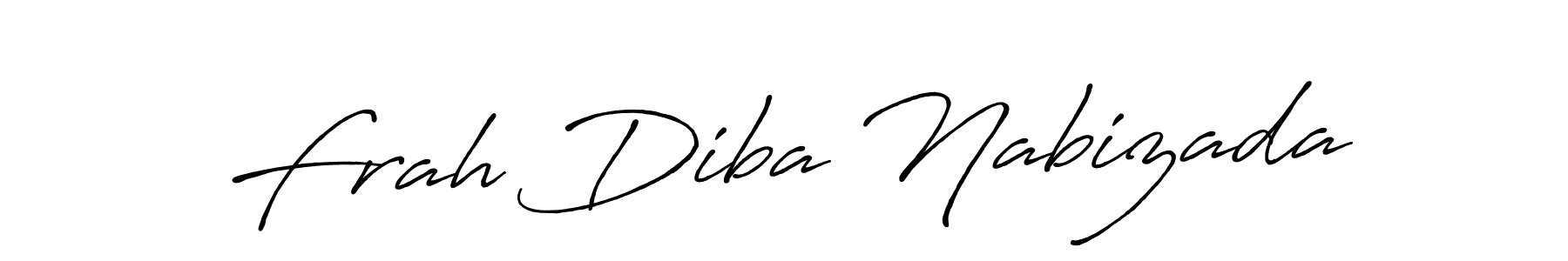 Use a signature maker to create a handwritten signature online. With this signature software, you can design (Antro_Vectra_Bolder) your own signature for name Frah Diba Nabizada. Frah Diba Nabizada signature style 7 images and pictures png
