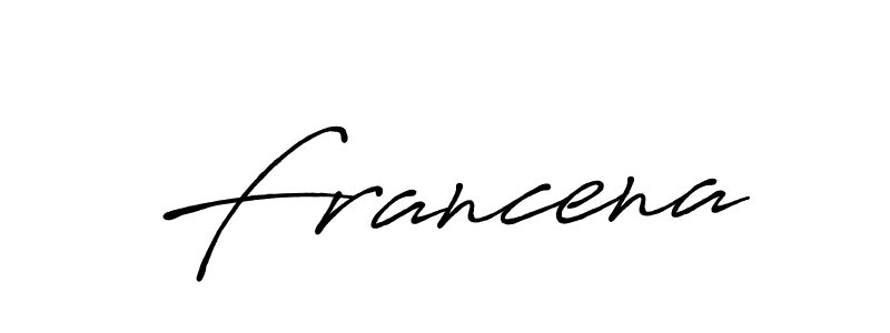 Similarly Antro_Vectra_Bolder is the best handwritten signature design. Signature creator online .You can use it as an online autograph creator for name Francena. Francena signature style 7 images and pictures png