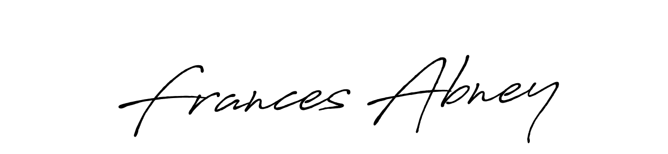 The best way (Antro_Vectra_Bolder) to make a short signature is to pick only two or three words in your name. The name Frances Abney include a total of six letters. For converting this name. Frances Abney signature style 7 images and pictures png