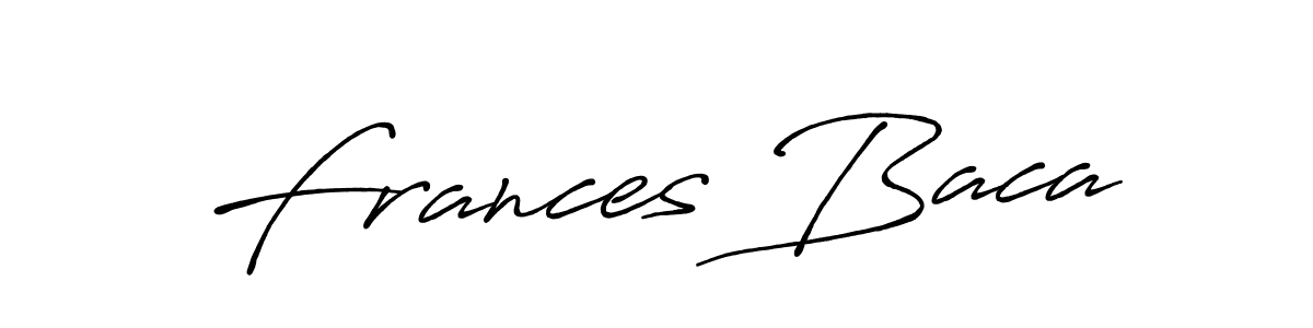 Make a beautiful signature design for name Frances Baca. Use this online signature maker to create a handwritten signature for free. Frances Baca signature style 7 images and pictures png