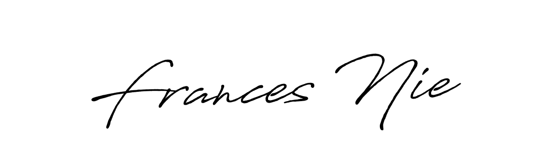 Also You can easily find your signature by using the search form. We will create Frances Nie name handwritten signature images for you free of cost using Antro_Vectra_Bolder sign style. Frances Nie signature style 7 images and pictures png