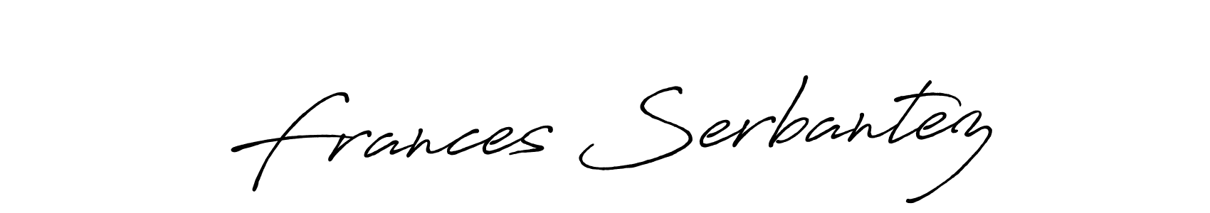 This is the best signature style for the Frances Serbantez name. Also you like these signature font (Antro_Vectra_Bolder). Mix name signature. Frances Serbantez signature style 7 images and pictures png