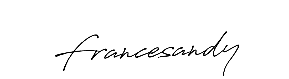 Design your own signature with our free online signature maker. With this signature software, you can create a handwritten (Antro_Vectra_Bolder) signature for name Francesandy. Francesandy signature style 7 images and pictures png