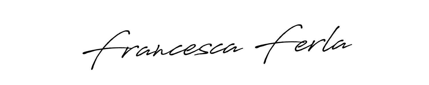 How to make Francesca Ferla name signature. Use Antro_Vectra_Bolder style for creating short signs online. This is the latest handwritten sign. Francesca Ferla signature style 7 images and pictures png