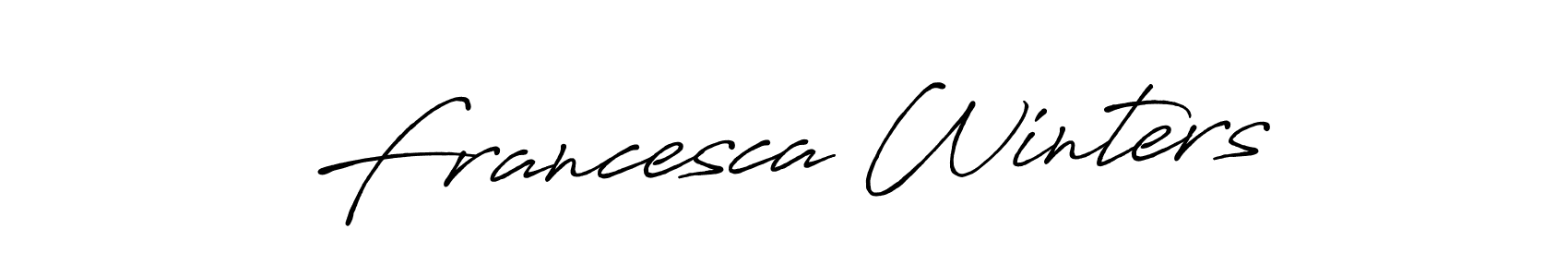 Create a beautiful signature design for name Francesca Winters. With this signature (Antro_Vectra_Bolder) fonts, you can make a handwritten signature for free. Francesca Winters signature style 7 images and pictures png