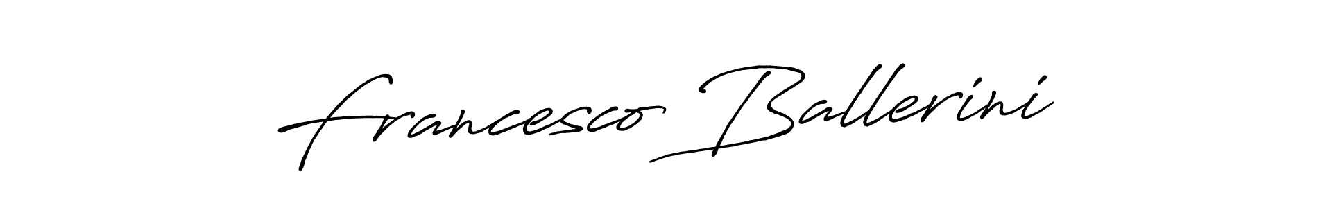 Create a beautiful signature design for name Francesco Ballerini. With this signature (Antro_Vectra_Bolder) fonts, you can make a handwritten signature for free. Francesco Ballerini signature style 7 images and pictures png