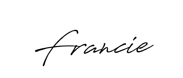 Similarly Antro_Vectra_Bolder is the best handwritten signature design. Signature creator online .You can use it as an online autograph creator for name Francie. Francie signature style 7 images and pictures png