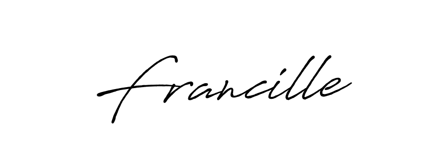 Create a beautiful signature design for name Francille. With this signature (Antro_Vectra_Bolder) fonts, you can make a handwritten signature for free. Francille signature style 7 images and pictures png