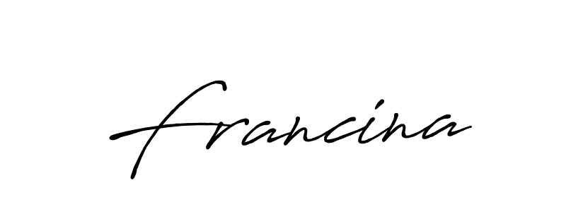 Create a beautiful signature design for name Francina. With this signature (Antro_Vectra_Bolder) fonts, you can make a handwritten signature for free. Francina signature style 7 images and pictures png