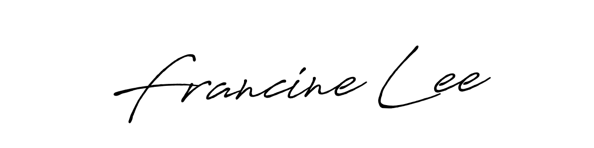 You should practise on your own different ways (Antro_Vectra_Bolder) to write your name (Francine Lee) in signature. don't let someone else do it for you. Francine Lee signature style 7 images and pictures png