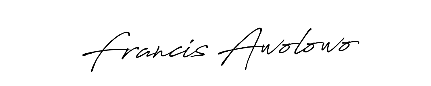 Make a beautiful signature design for name Francis Awolowo. With this signature (Antro_Vectra_Bolder) style, you can create a handwritten signature for free. Francis Awolowo signature style 7 images and pictures png