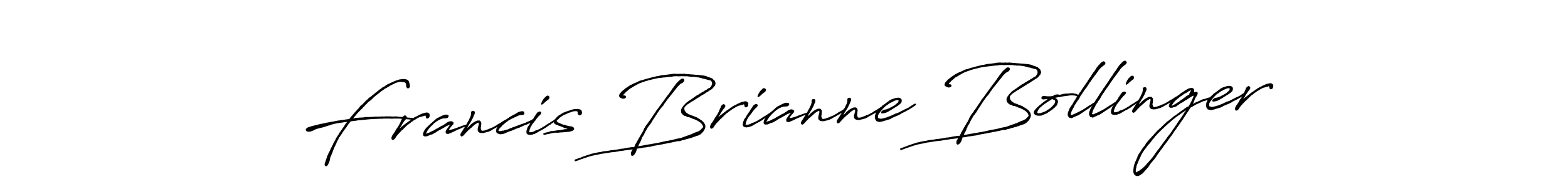 Create a beautiful signature design for name Francis Brianne Bollinger. With this signature (Antro_Vectra_Bolder) fonts, you can make a handwritten signature for free. Francis Brianne Bollinger signature style 7 images and pictures png