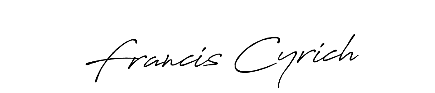 Also we have Francis Cyrich name is the best signature style. Create professional handwritten signature collection using Antro_Vectra_Bolder autograph style. Francis Cyrich signature style 7 images and pictures png