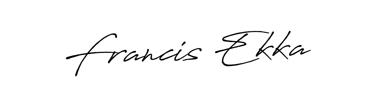 Use a signature maker to create a handwritten signature online. With this signature software, you can design (Antro_Vectra_Bolder) your own signature for name Francis Ekka. Francis Ekka signature style 7 images and pictures png