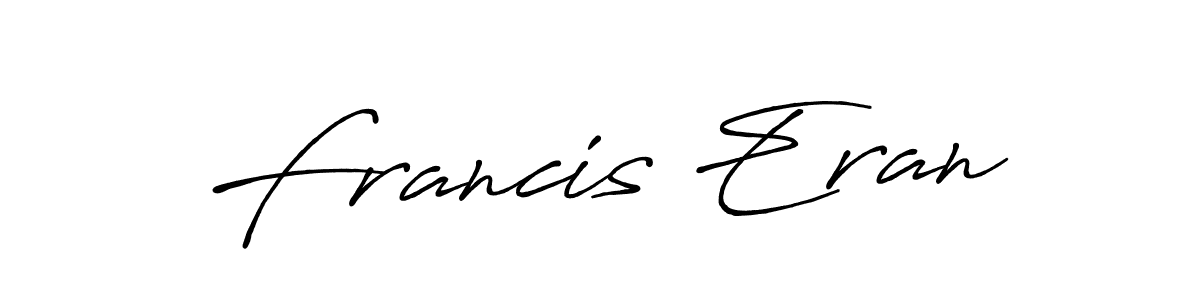 How to make Francis Eran name signature. Use Antro_Vectra_Bolder style for creating short signs online. This is the latest handwritten sign. Francis Eran signature style 7 images and pictures png