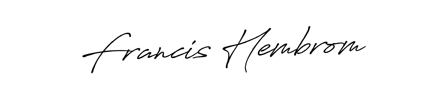 Once you've used our free online signature maker to create your best signature Antro_Vectra_Bolder style, it's time to enjoy all of the benefits that Francis Hembrom name signing documents. Francis Hembrom signature style 7 images and pictures png