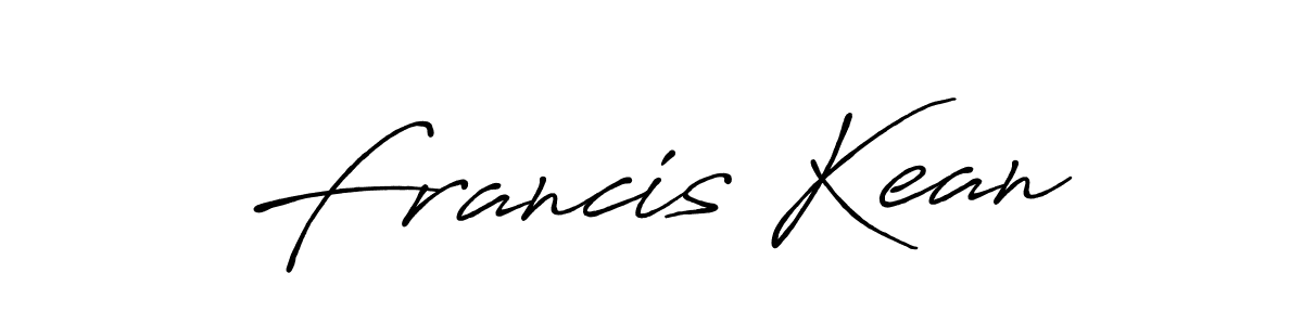 Create a beautiful signature design for name Francis Kean. With this signature (Antro_Vectra_Bolder) fonts, you can make a handwritten signature for free. Francis Kean signature style 7 images and pictures png