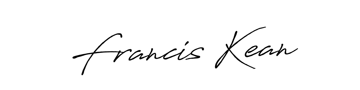 Create a beautiful signature design for name Francis Kean. With this signature (Antro_Vectra_Bolder) fonts, you can make a handwritten signature for free. Francis Kean signature style 7 images and pictures png