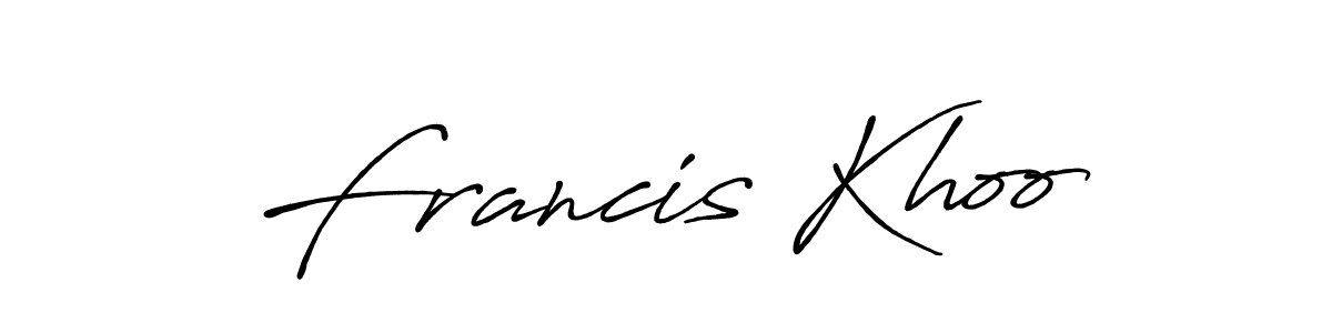 Use a signature maker to create a handwritten signature online. With this signature software, you can design (Antro_Vectra_Bolder) your own signature for name Francis Khoo. Francis Khoo signature style 7 images and pictures png