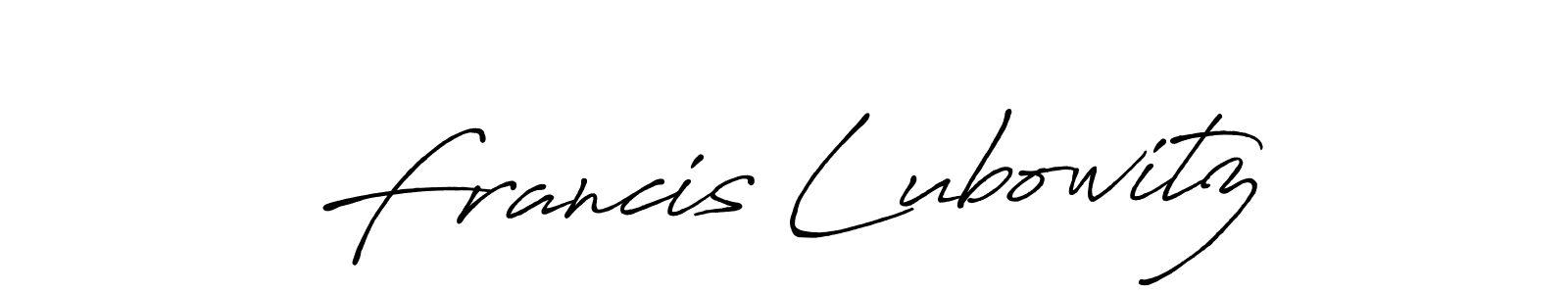 Create a beautiful signature design for name Francis Lubowitz. With this signature (Antro_Vectra_Bolder) fonts, you can make a handwritten signature for free. Francis Lubowitz signature style 7 images and pictures png