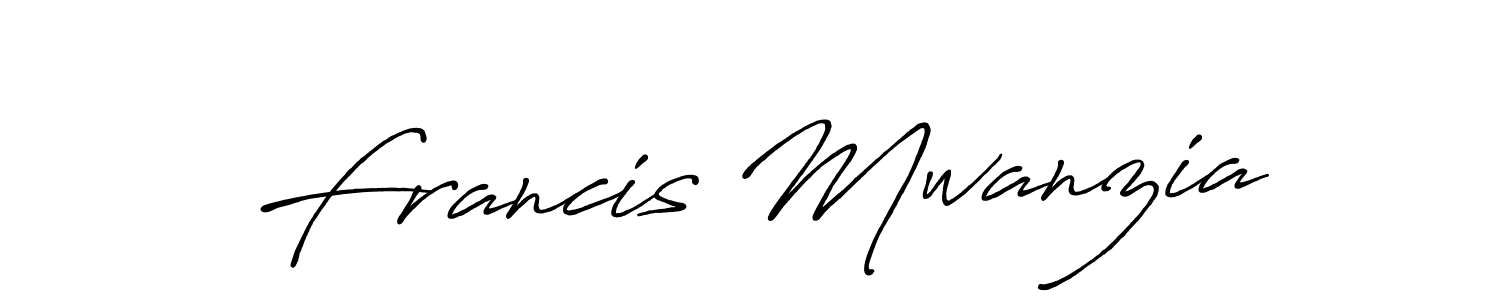 How to make Francis Mwanzia name signature. Use Antro_Vectra_Bolder style for creating short signs online. This is the latest handwritten sign. Francis Mwanzia signature style 7 images and pictures png