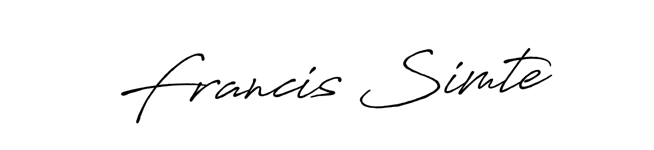 You should practise on your own different ways (Antro_Vectra_Bolder) to write your name (Francis Simte) in signature. don't let someone else do it for you. Francis Simte signature style 7 images and pictures png