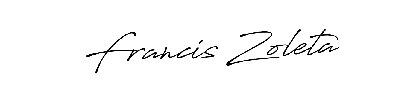 Francis Zoleta stylish signature style. Best Handwritten Sign (Antro_Vectra_Bolder) for my name. Handwritten Signature Collection Ideas for my name Francis Zoleta. Francis Zoleta signature style 7 images and pictures png