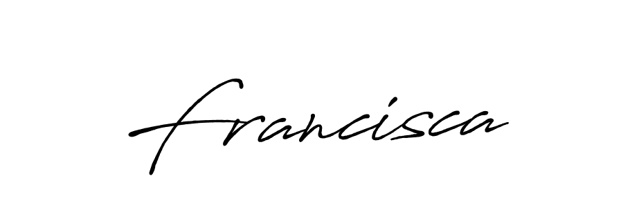 Use a signature maker to create a handwritten signature online. With this signature software, you can design (Antro_Vectra_Bolder) your own signature for name Francisca. Francisca signature style 7 images and pictures png