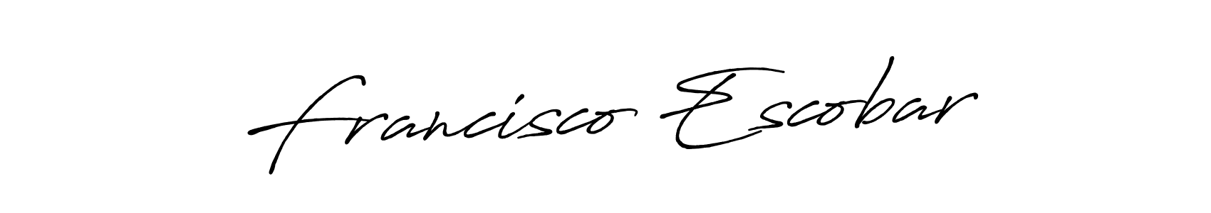 How to make Francisco Escobar name signature. Use Antro_Vectra_Bolder style for creating short signs online. This is the latest handwritten sign. Francisco Escobar signature style 7 images and pictures png