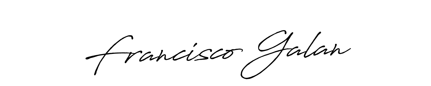 Design your own signature with our free online signature maker. With this signature software, you can create a handwritten (Antro_Vectra_Bolder) signature for name Francisco Galan. Francisco Galan signature style 7 images and pictures png