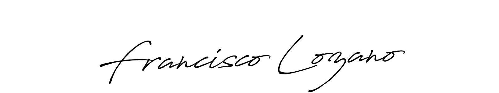 Use a signature maker to create a handwritten signature online. With this signature software, you can design (Antro_Vectra_Bolder) your own signature for name Francisco Lozano. Francisco Lozano signature style 7 images and pictures png