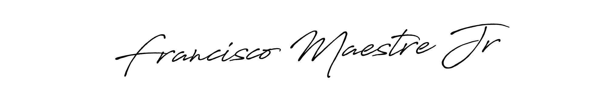 Create a beautiful signature design for name Francisco Maestre Jr. With this signature (Antro_Vectra_Bolder) fonts, you can make a handwritten signature for free. Francisco Maestre Jr signature style 7 images and pictures png