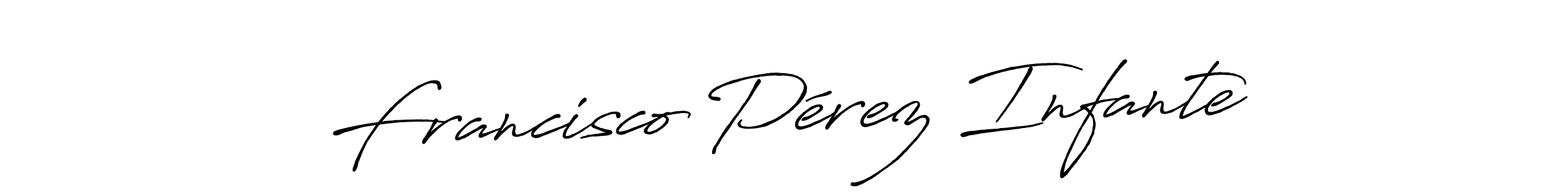 Antro_Vectra_Bolder is a professional signature style that is perfect for those who want to add a touch of class to their signature. It is also a great choice for those who want to make their signature more unique. Get Francisco Pérez Infante name to fancy signature for free. Francisco Pérez Infante signature style 7 images and pictures png