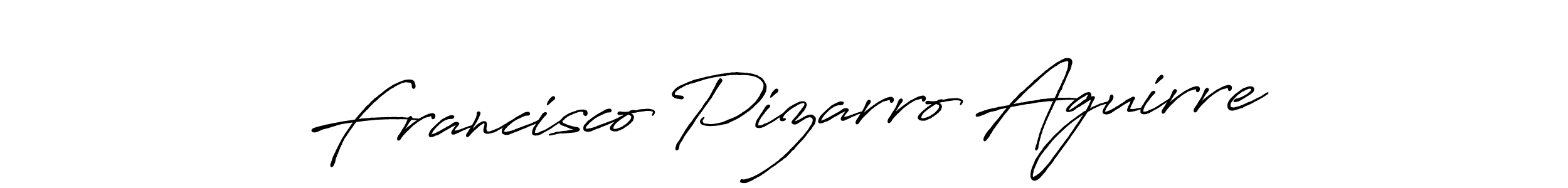 Design your own signature with our free online signature maker. With this signature software, you can create a handwritten (Antro_Vectra_Bolder) signature for name Francisco Pizarro Aguirre. Francisco Pizarro Aguirre signature style 7 images and pictures png